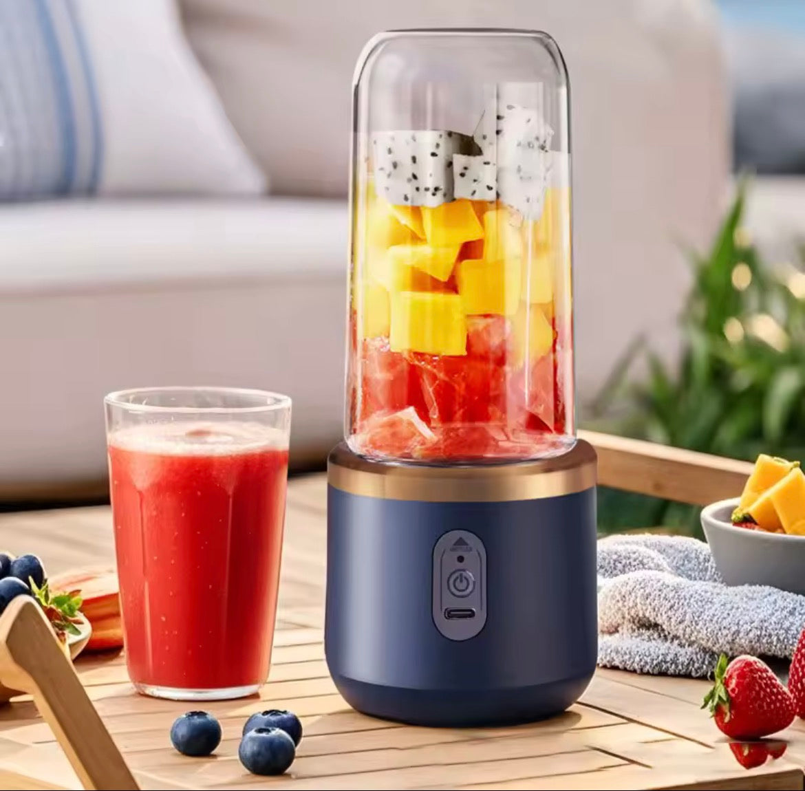 Portable Mini Blender USB Rechargeable Smoothie Maker